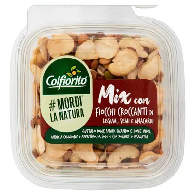 Colfiorito Ready-to-eat snack with crispy legume flakes, pumpkin seeds and hazelnuts, 160 g