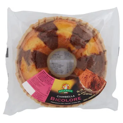 Gecchele bicolour cocoa and vanilla ring cake, 400 g