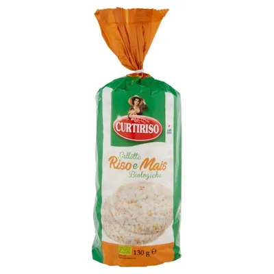 Curtiriso Биологические хлебцы из риса и кукурузы, 130 г