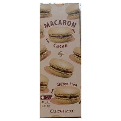 Cuorenero пирожные макарон со вкусом какао, 3 шт.