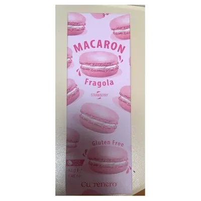 Cuorenero пирожные макарон со вкусом клубники, 3 шт.