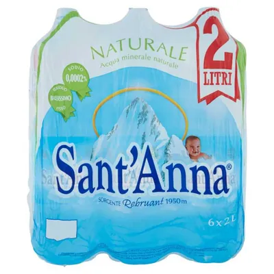 SANT ANNA Acqua Naturale негазированная питьевая вода, 2 л