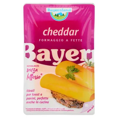 Bayernland Cheddar Cheese Slices Lactose-Free, 100 g