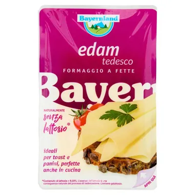 Bayernland Edam Cheese Slices Lactose-Free, 100 g