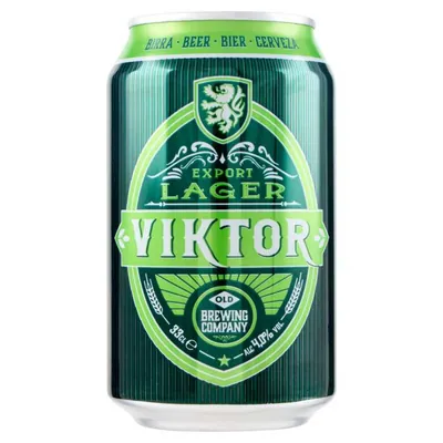 Victor пиво светлое в банке, 0,33 л, 4%
