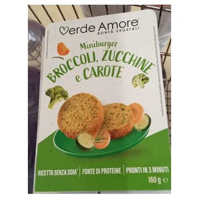 Kioene broccoli, zucchini and carrot mini burger, 160 g