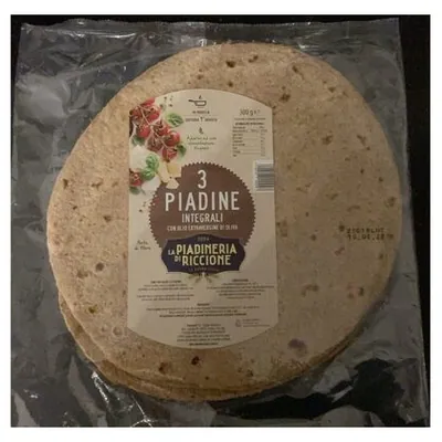 Riccione Piadina wholegrain piadina, 3 pcs, 300 g