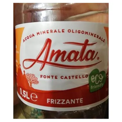 Amata sparkling water PET, 0.5 l, 12 pcs.