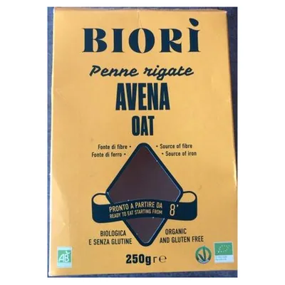 Biorì безглютеновые пенне ригате из овсяной муки, 250 г