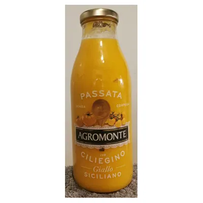 Agromonte yellow tomato and yellow cherry tomato passata, 520 g