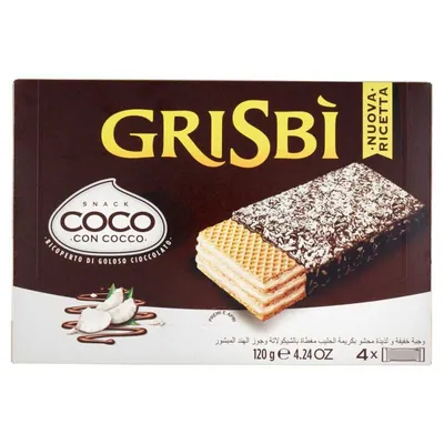 Grisbì вафли с кокосом, 30 × 4 г