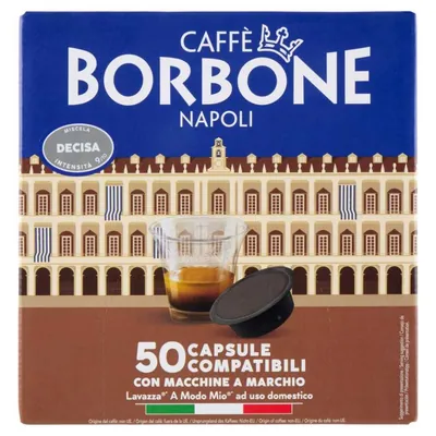Caffè Borbone Кофе в капсулах Miscela Decisa совместимые с Lavazza A modo Mio, 50 × 7,2 г