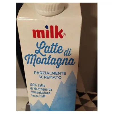 Milk горное молоко пастеризованное нежирное, 1 л