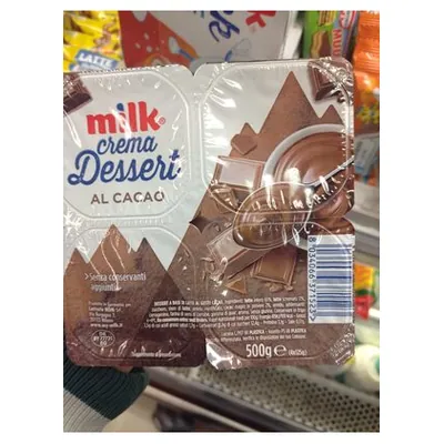 Milk cocoa flavored cream dessert, 4x125 g