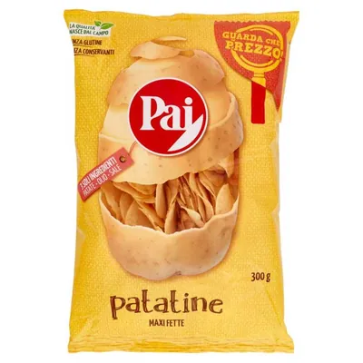 Pai Прозрачные картофельные чипсы, 300 г