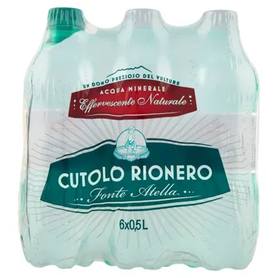 Cutolo Rionero минеральная вода естественно газированная, 6 × 0,5 л