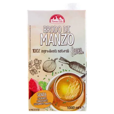 Ready-to-use beef broth gluten free glutamate free, 1 l