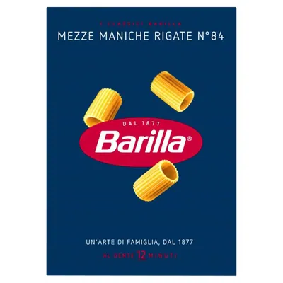 Barilla Mezze Maniche Rigate n.84, 500 г