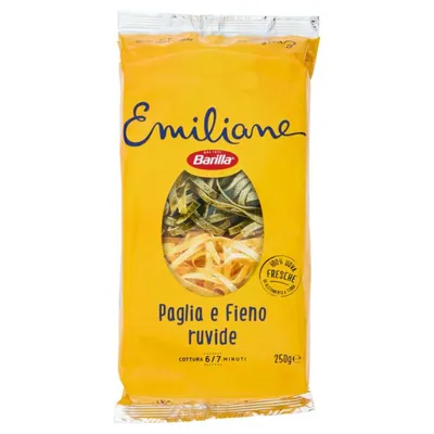 Barilla Emiliane Paglia e Fieno all'Uovo Trafilata la Bronzo N°171, 250 g