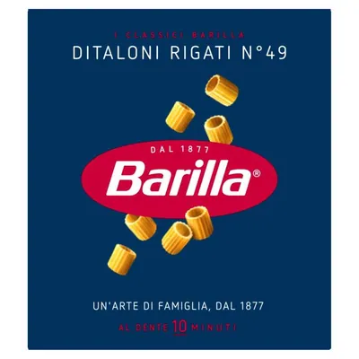 Barilla Ditaloni Rigati n.49, 500 г