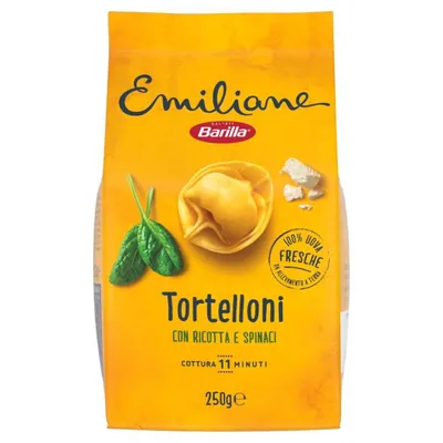 Barilla Emiliane Яичные тортеллони с рикоттой и шпинатом, 250 г