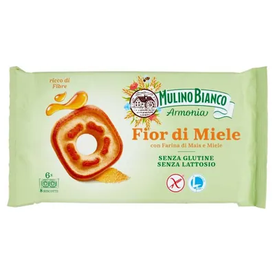 Mulino Bianco печенье Armonia Fior di Miele без глютена и лактозы, 250 г
