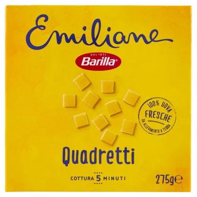 Barilla Emiliane Quadretti all'Uovo N°115, 275 g