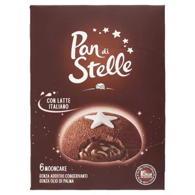 Mulino Bianco Шоколадный мини-торт Pan di Stelle Mooncake, 6 шт., 210 г