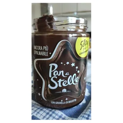 Pan di Stelle шоколадно-ореховая паста с печеньем, 580 г