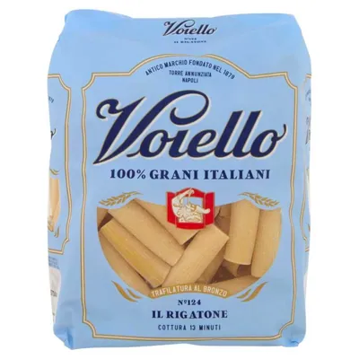 Voiello Ригатоне n.124 бронзового вытягивания из 100% итальянской пшеницы, 500 г