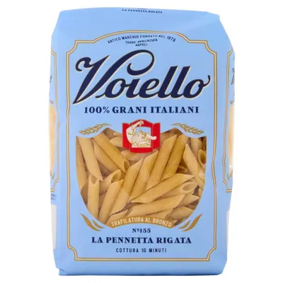 Voiello Пенна Зито Ригата n.155 бронзового вытягивания из 100% итальянской золотой пшеницы, 500 г