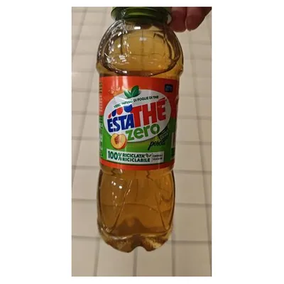 Estathé zero peach iced tea in bottle, 0.4 l
