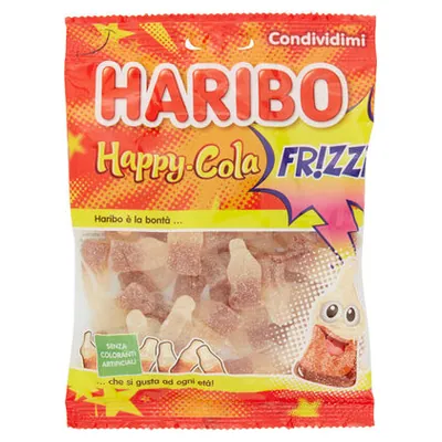 Haribo Happy Cola Frizzi sour chewy jellies, 175 g