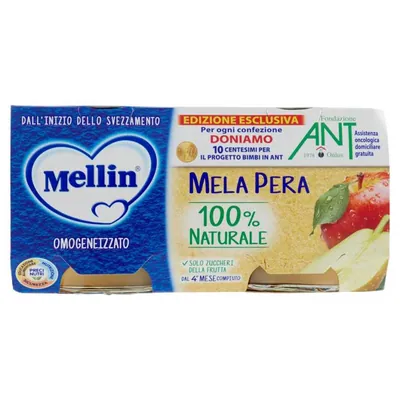 Mellin apple homogenized purée, 2 × 100 g