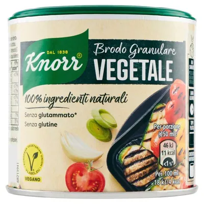 Knorr 100% natural vegetable granulated stock, 135 g