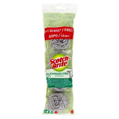 Scotch-Brite Металлическая мочалка из нержавеющей стали, 3 шт