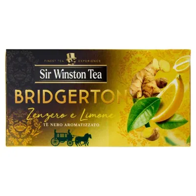 Sir Winston Tea Black Tea with Ginger and Lemon, 20 pcs
