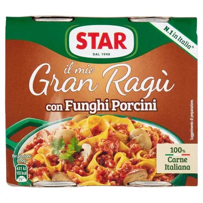 Star Mushroom Granragù sauce, 2 pcs of 180 g