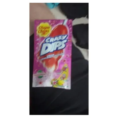 Chupa Chups Crazy Dips Strawberry candy with dipping powder, 14 g
