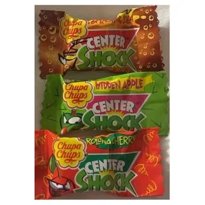 Chupa Chups Centreshock Strawberry bubble gum, 4 g