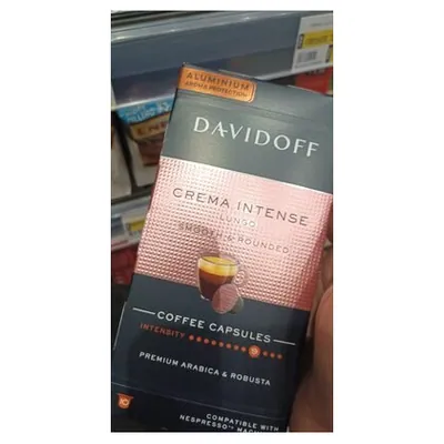 Davidoff кофе в капсулах Nespresso Crema Intense Lungo, 55 г