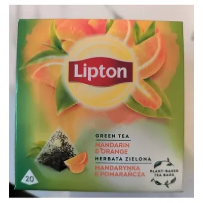 Lipton зеленый чай Mandarin & Orange в пакетиках, 20 шт.
