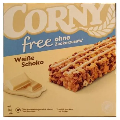 Corny Free мюсли-батончик с белым шоколадом