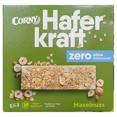 Corny Haferkraft Zero Haselnuss cereal bar