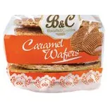 B&C caramel wafers made with margarine, 390 g