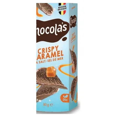 Chocola's Caramel Sea Salt fine milk chocolate curls, 80 g
