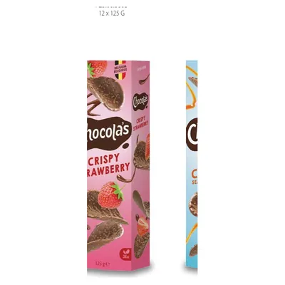 Chocola's Strawberry fine milk chocolate curls, 125 g