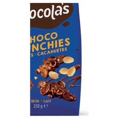 Choco Crunchies milk chocolate peanuts, 250 g