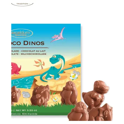 Choco Dinos milk chocolate, 100 g