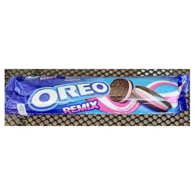 Oreo печенье с начинкой со вкусом ванили и малины, 157 г
